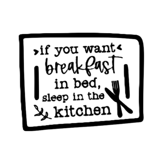 If you Want Breakfast in Bed, Sleep in the Kitchen