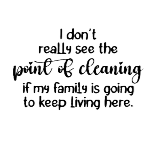 Don't Really See the Point of Cleaning