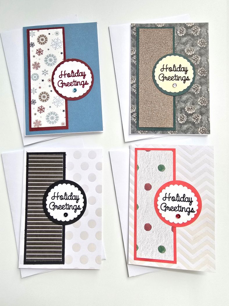 Scrapbook Christmas Card Set - Holiday Greetings
