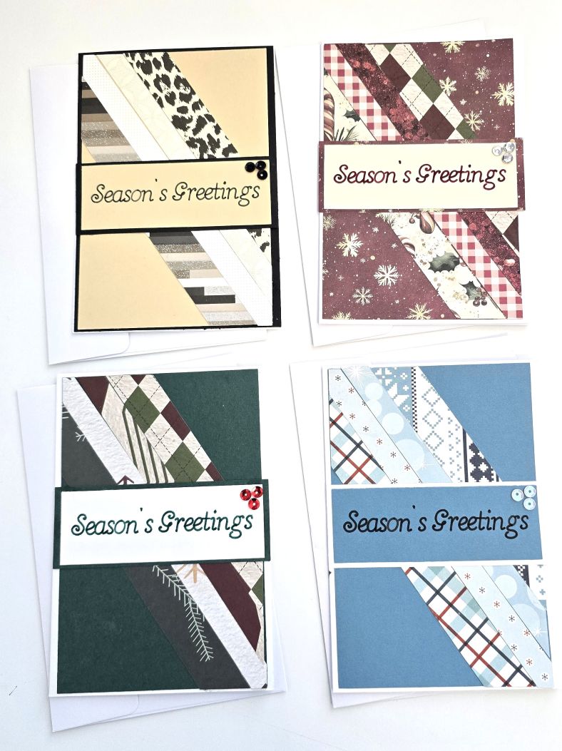 Scrapbook Christmas Card Set - Season's Greetings